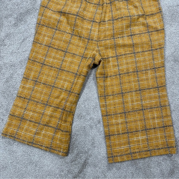 Unique Vintage High Waisted Cropped Pants Plaid 90s Style Punk in Yellow 5X/26 - Picture 8 of 15